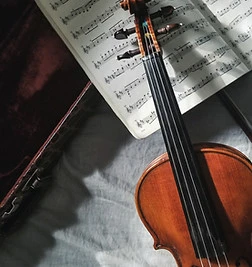 Violin and Music Sheet