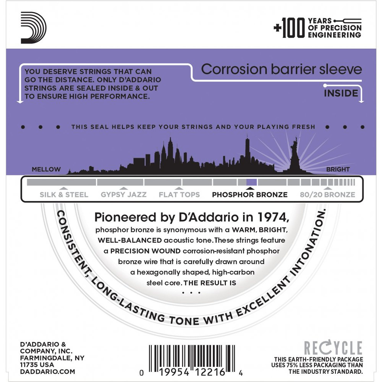 D'Addario EJ26 Custom-Light Acoustic Strings (11-52)