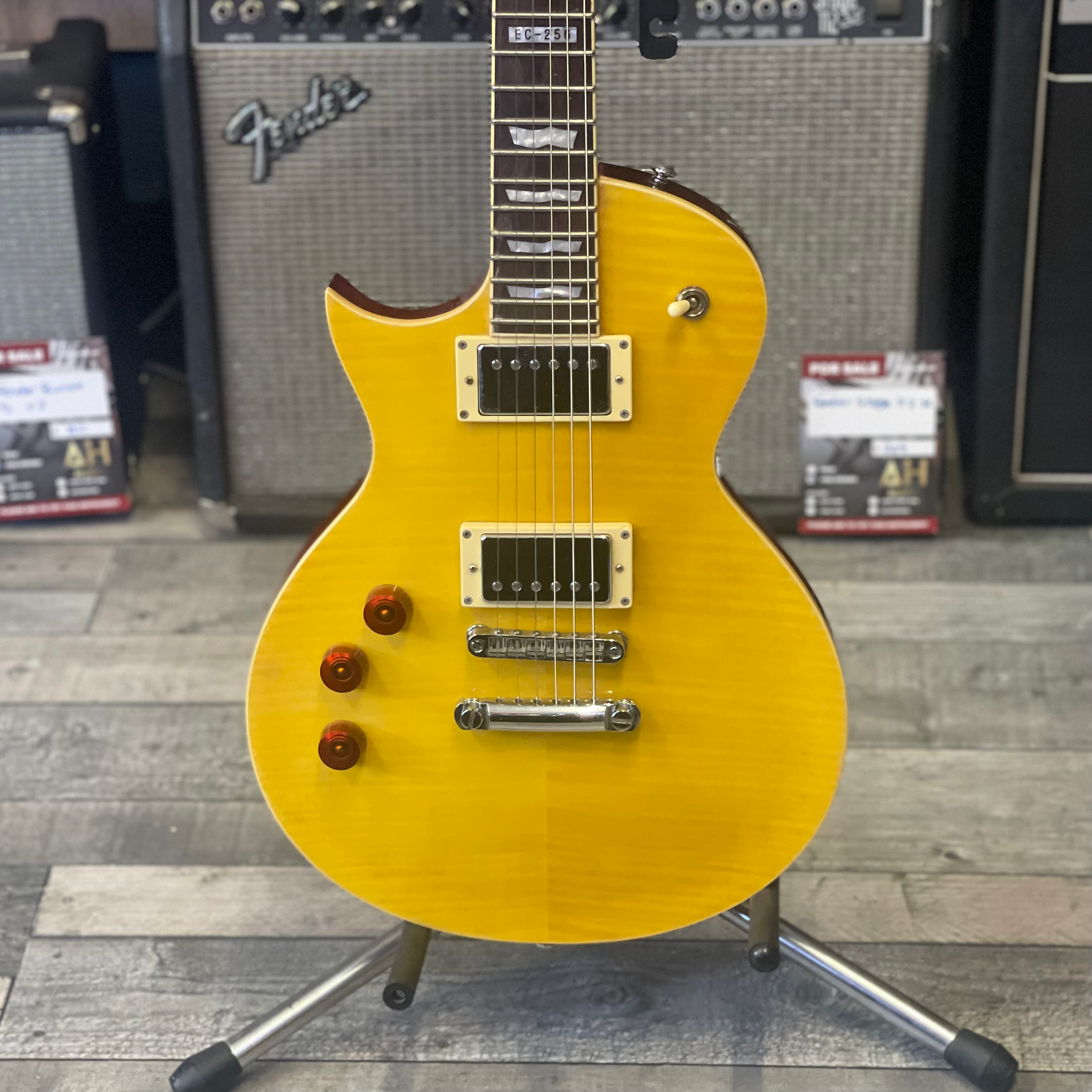LTD EC-256 Electric Guitar In Lemon Drop Left Handed