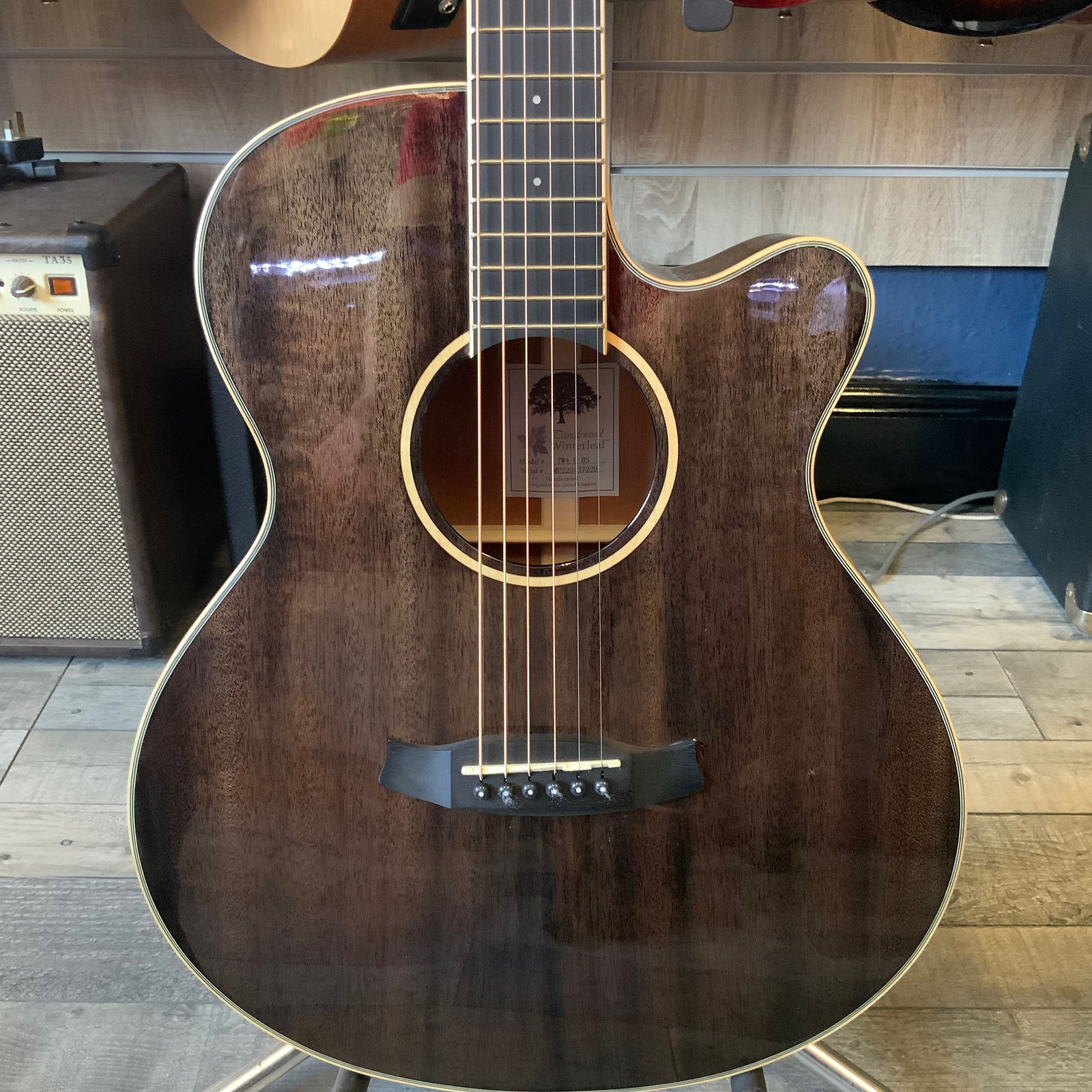 Tanglewood TW4-BS Acoustic Guitar in Black Shadow Electro-Acoustic