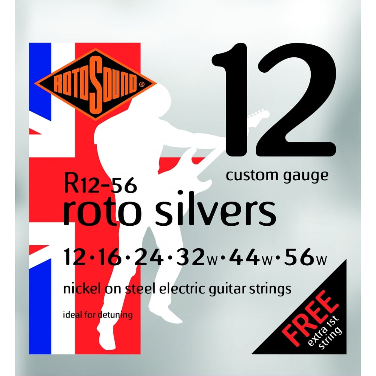 Rotosound R12-56 Custom Gauge Electric Guitar Strings (12-56)