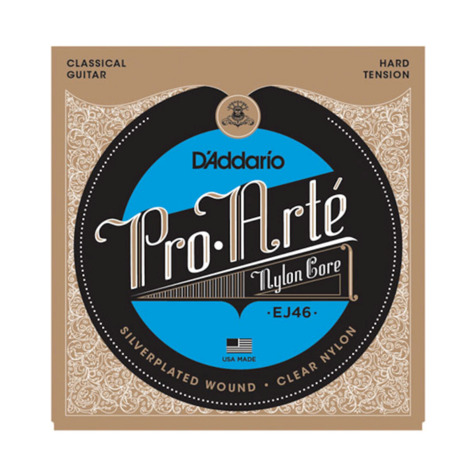 D'Addario EJ46 Pro-Arte Nylon Classical Guitar  Strings (Tie on) Hard Tension