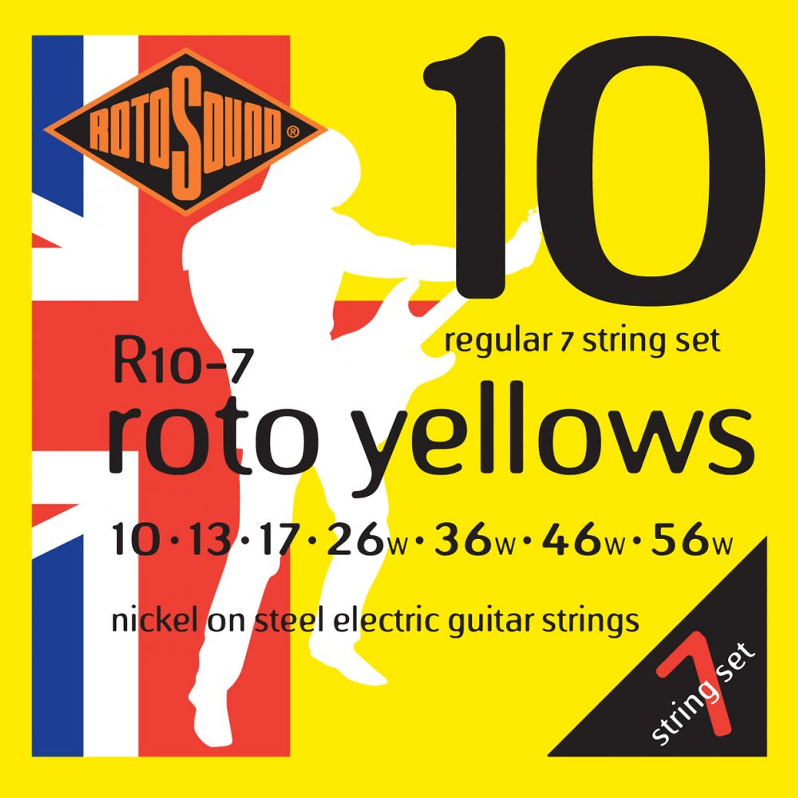 Rotosound R10-7 Regular 7-String Electric Guitar Strings (10-56)