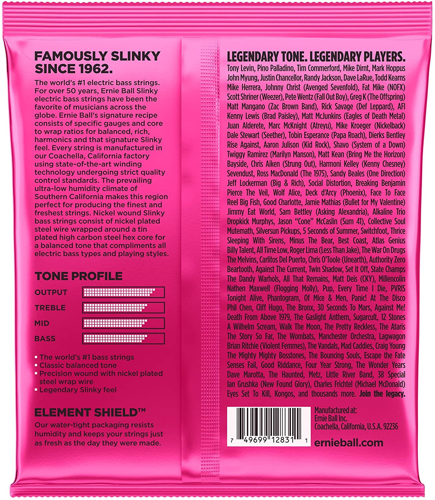 Ernie Ball Super Slinky 5-String Bass Guitar Strings (40-125) Roundwound