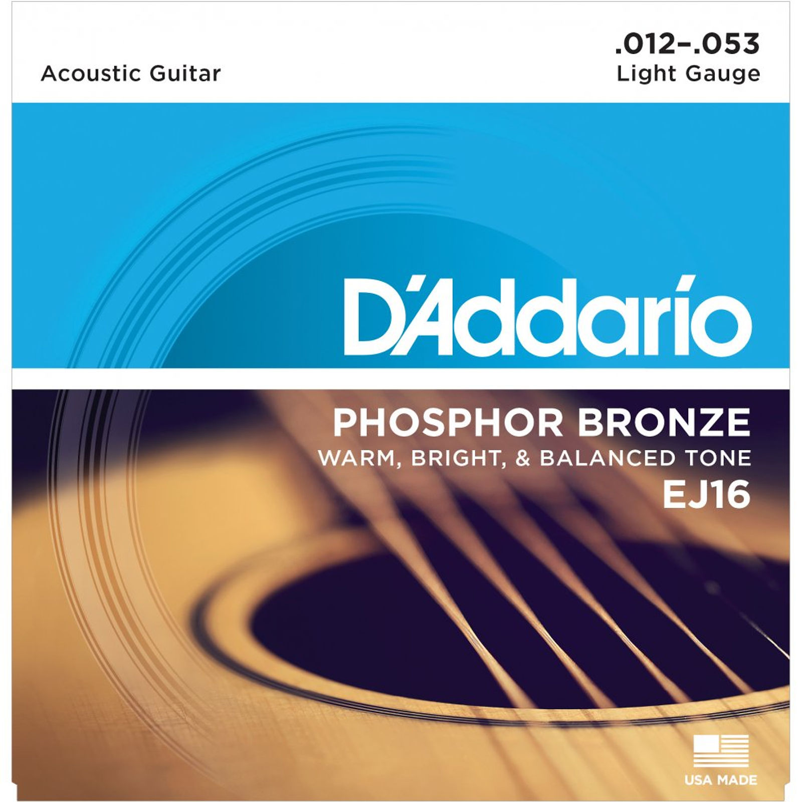 D'Addario EJ16 Light Acoustic Strings (12-53)