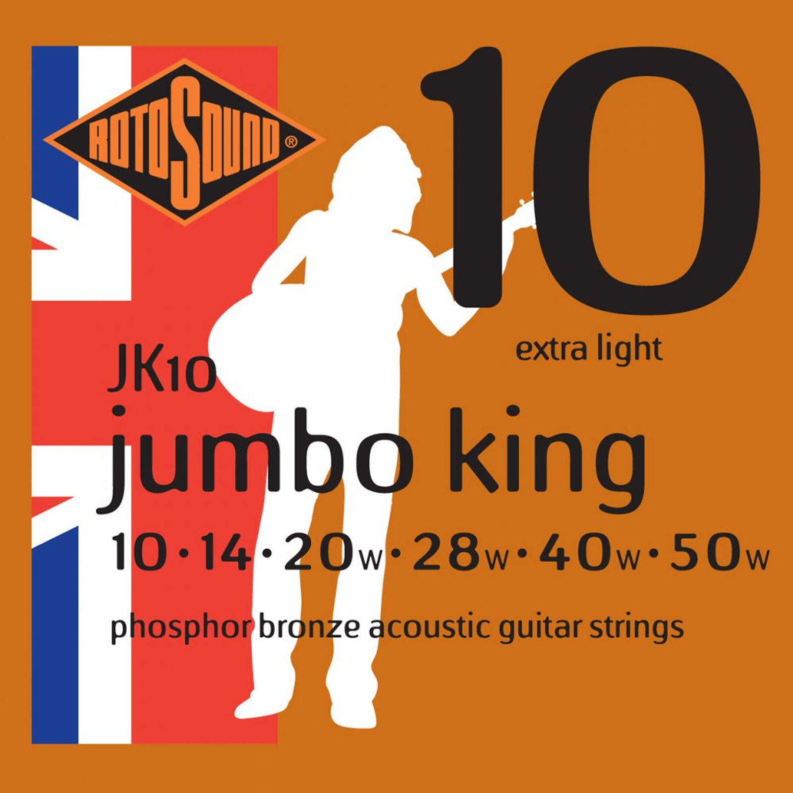 Rotosound JK10 Jumbo King Acoustic Strings (10-50)
