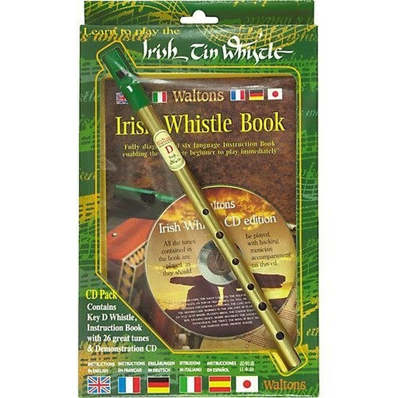 Waltons Irish Tin Whistle Pack Book Cd & Whistle*
