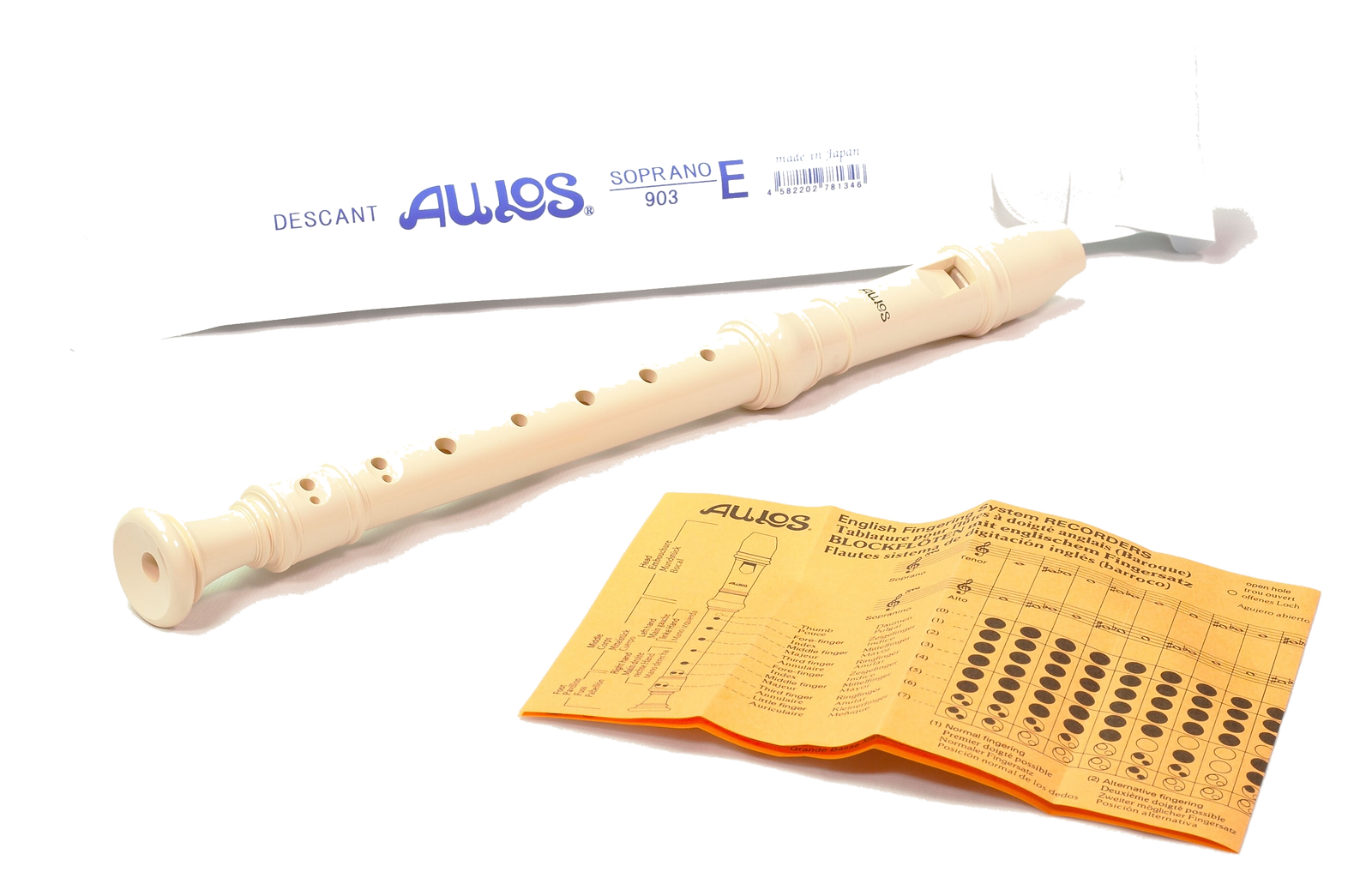 Aulos 903 Student Recorder in Ivory