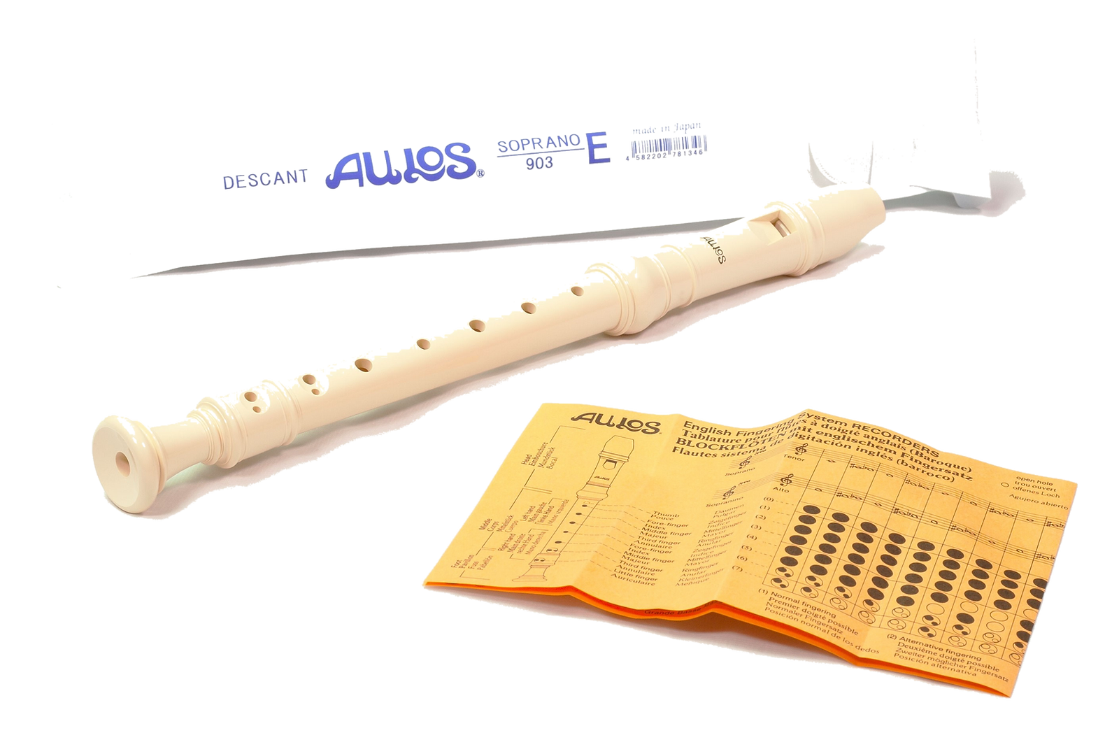 Aulos 903 Student Recorder in Ivory