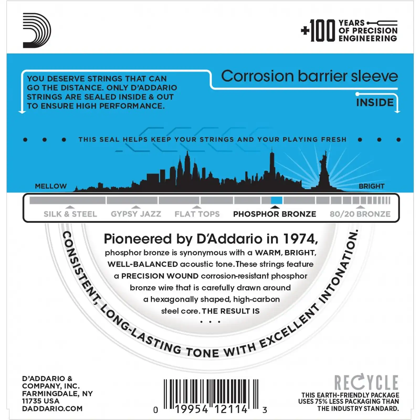 Thumbnail: D'Addario EJ16 Light Acoustic Strings (12-53)