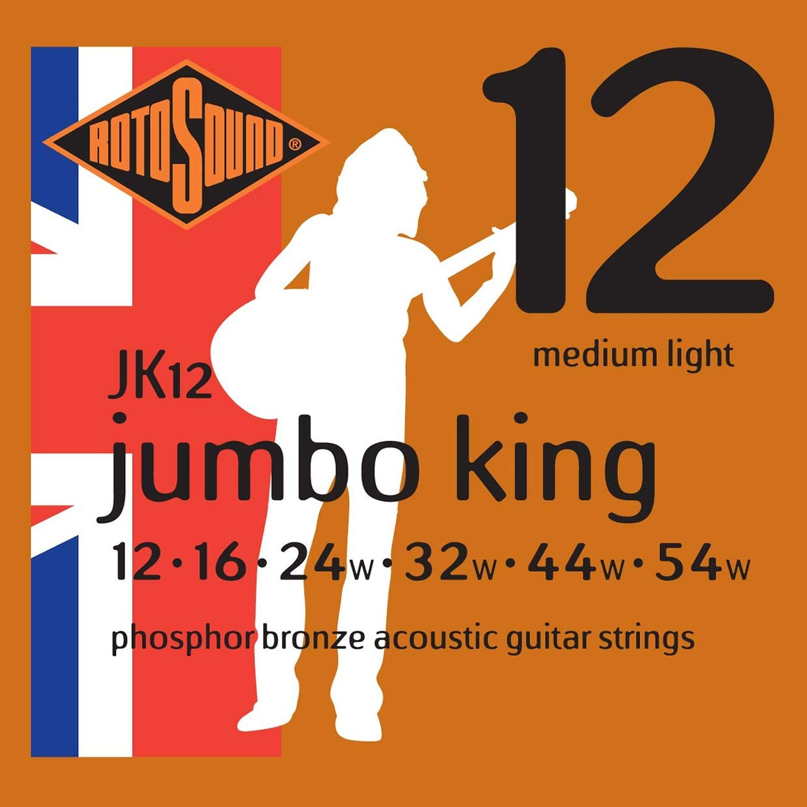 Rotosound JK12 Jumbo King Acoustic Strings (12-54)
