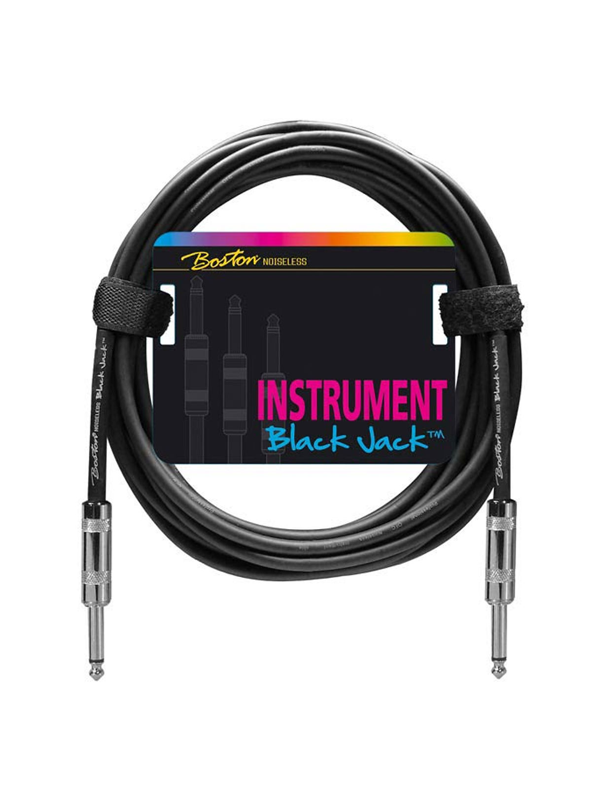 Boston Black Jack GC-220 Guitar Lead instrument cable, black, 2 x jack metal