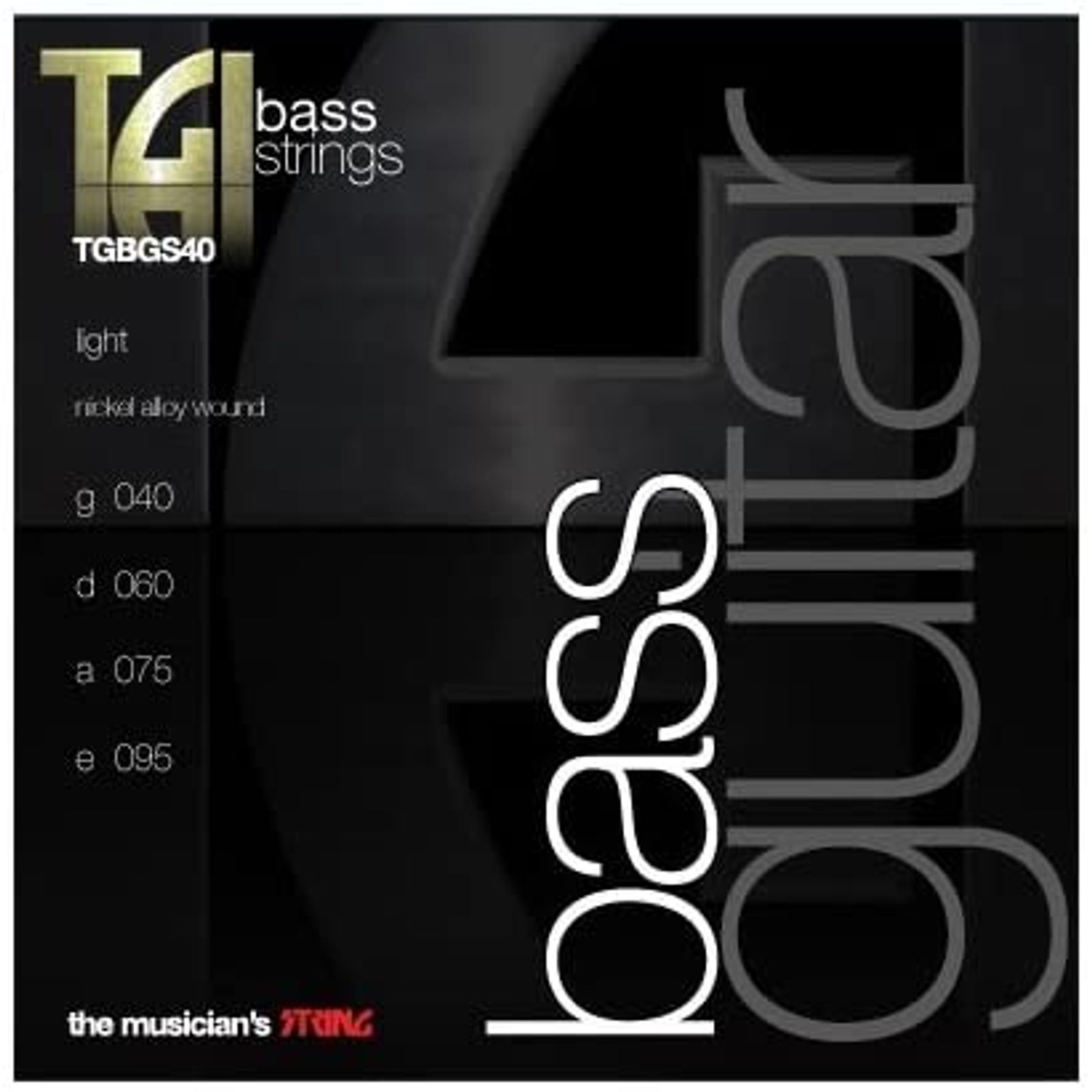 TGI Light Bass Guitar Strings (40-95) Nickel Alloy Wound