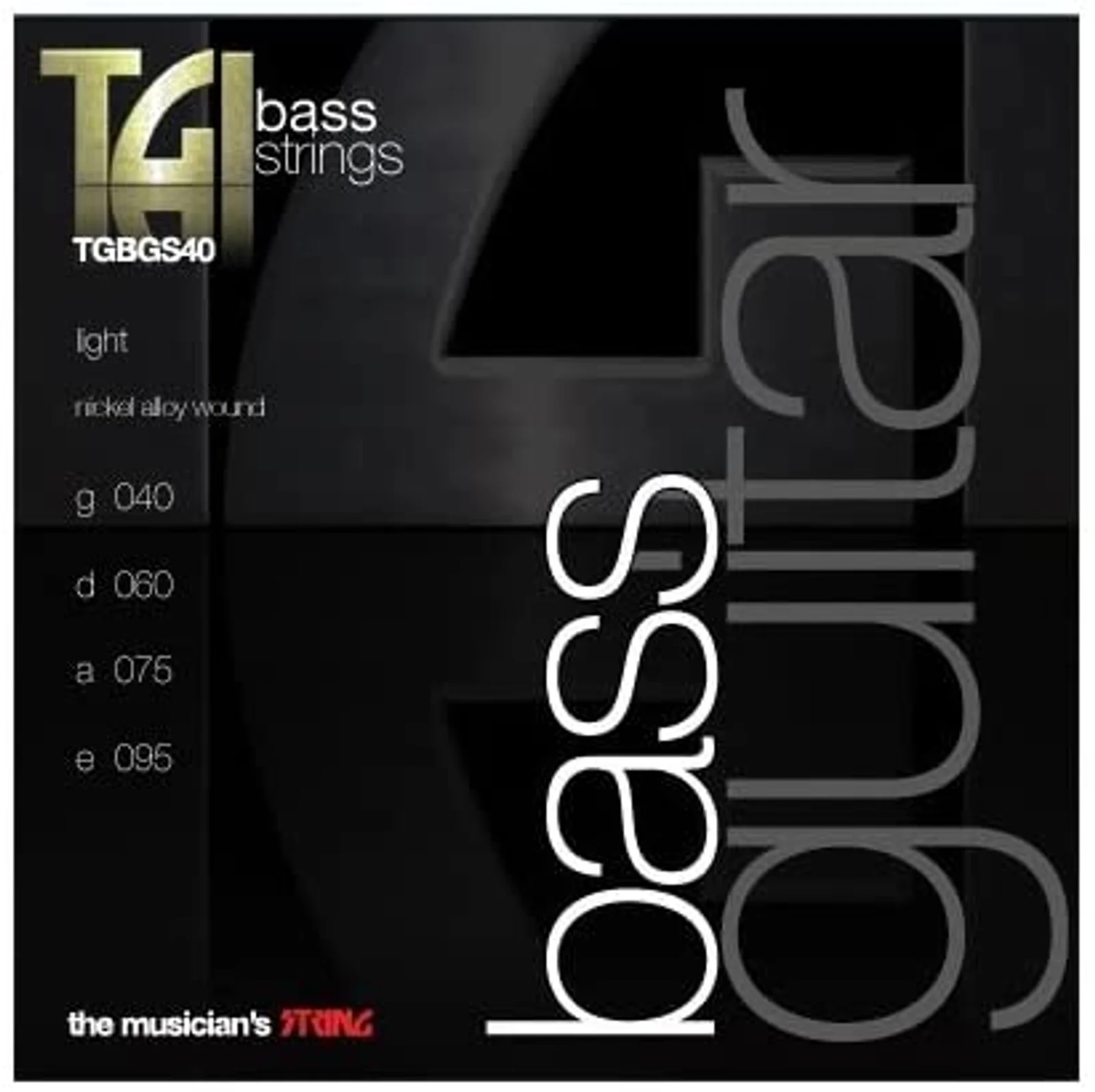 TGI Light Bass Guitar Strings (40-95) Nickel Alloy Wound