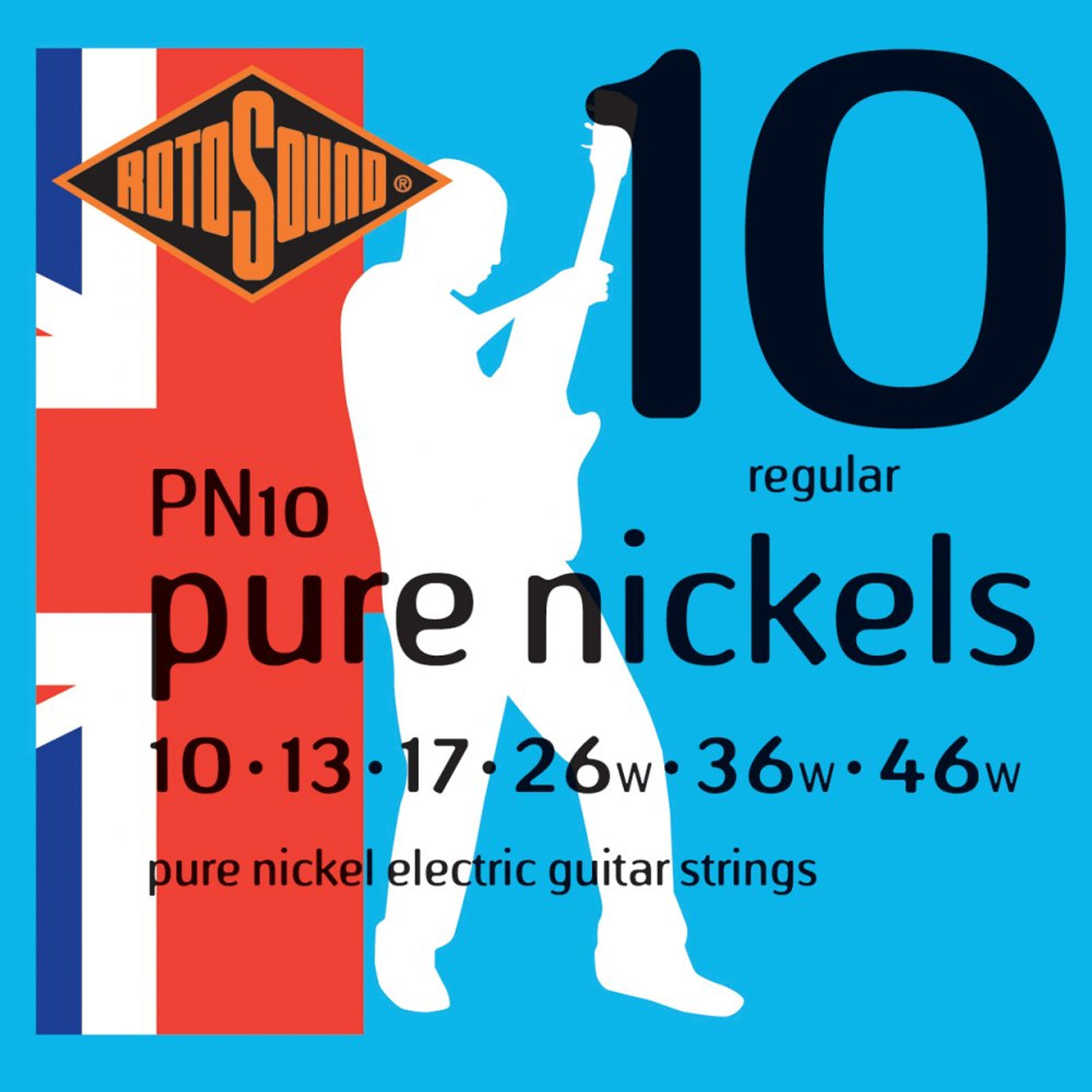 Rotosound PN10 Pure Nickels Regular Electric Guitar Strings (10-46)