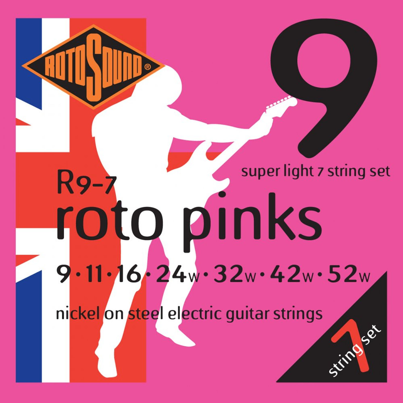 Rotosound R9-7 Super Light 7-String Electric Guitar Strings (9-52)