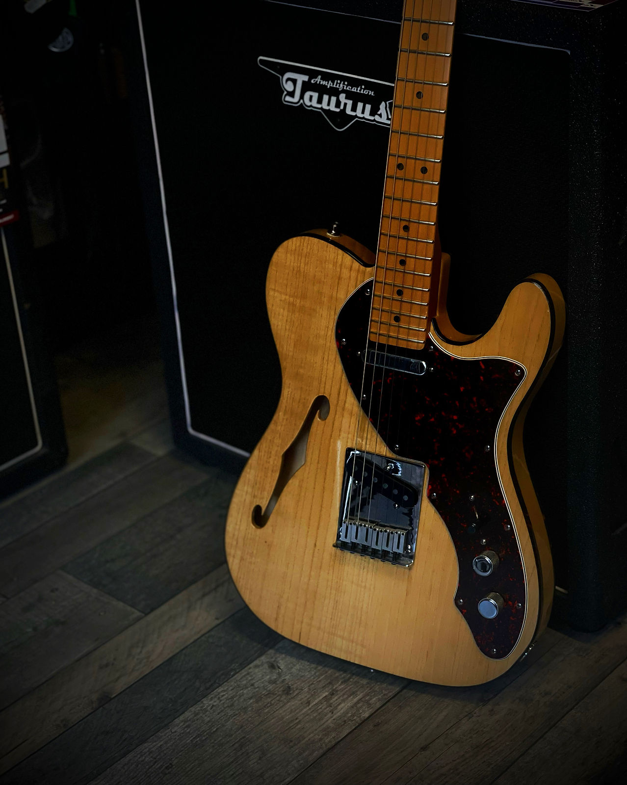 1998 Fender American Deluxe Thinline Telecaster Electric Guitar in Natural