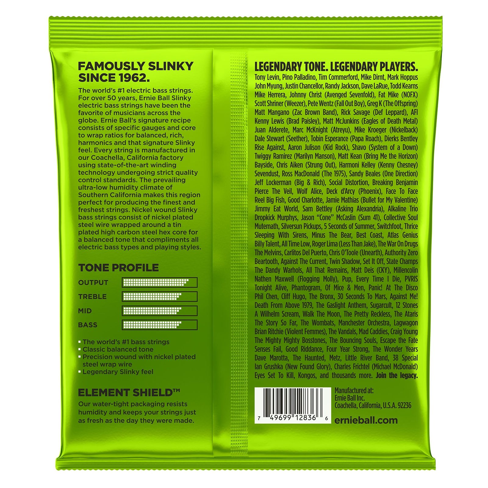 Ernie Ball Regular Slinky 5-String Bass Guitar Strings (45-130) Roundwound