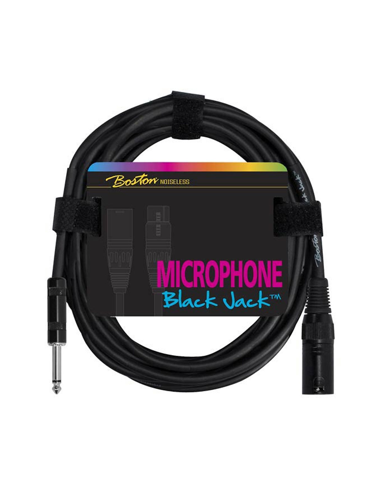 Boston Black Jack MC-240 microphone cable, black, 1 x XLR3m +1 x jack,