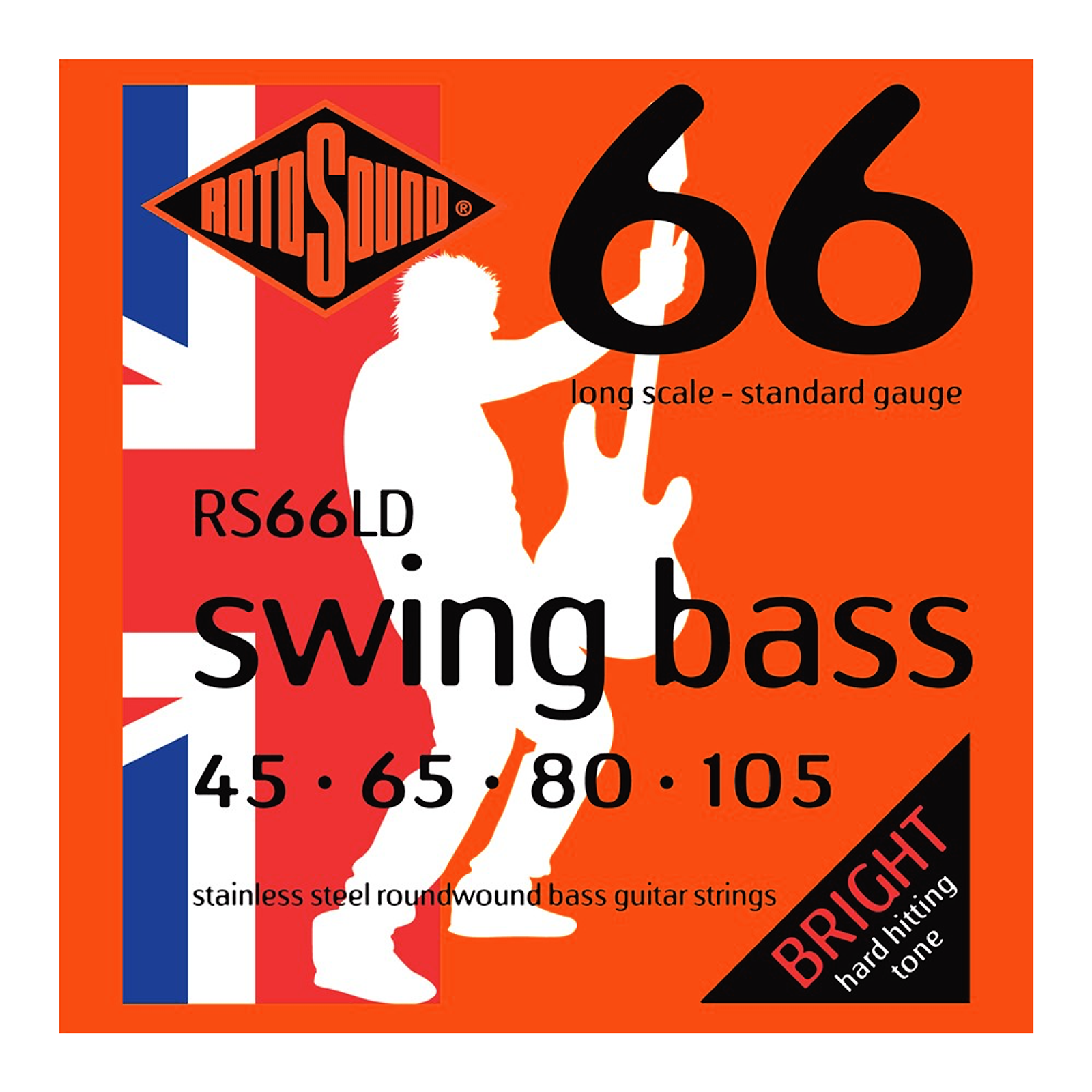 Rotosound RS66LD Swing Bass Guitar Strings (45-105) Standard Long Scale