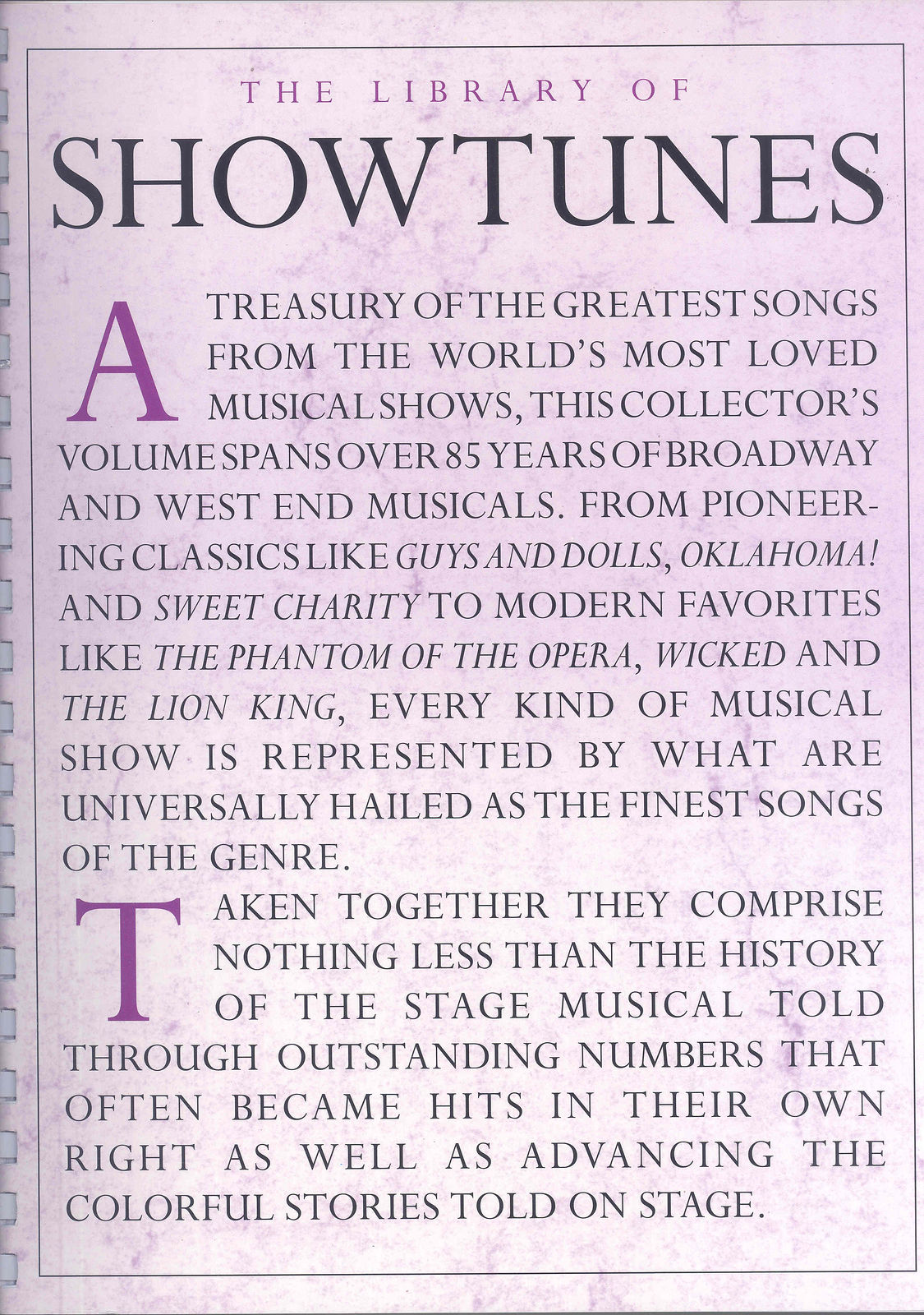 Library Of Showtunes pvg*