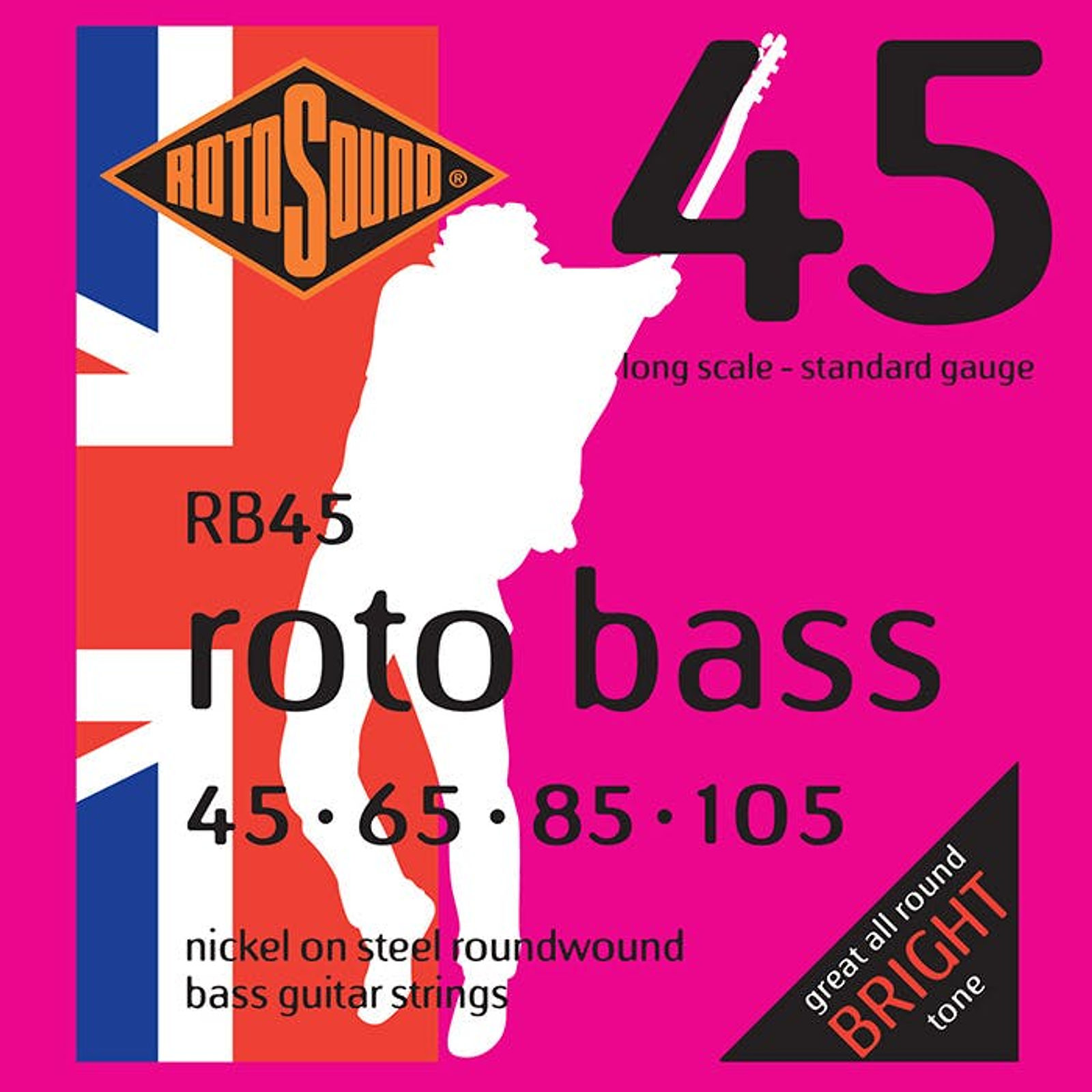 Rotosound RB45 Nickel Bass Guitar Strings (45-105) Standard Long Scale