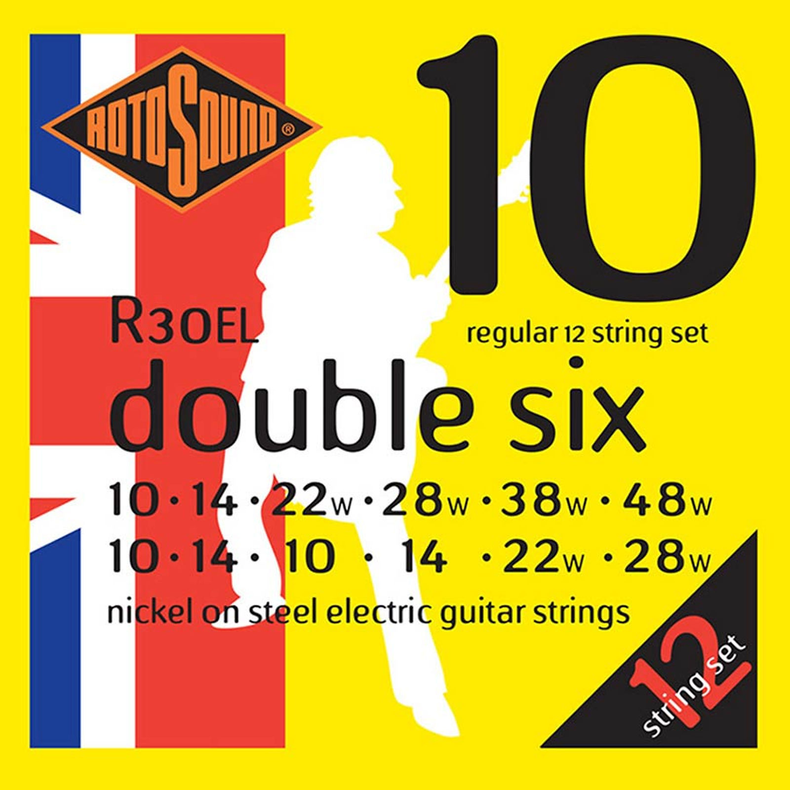 Rotosound R30-EL Regular 12-String Electric Guitar Strings (10-48)