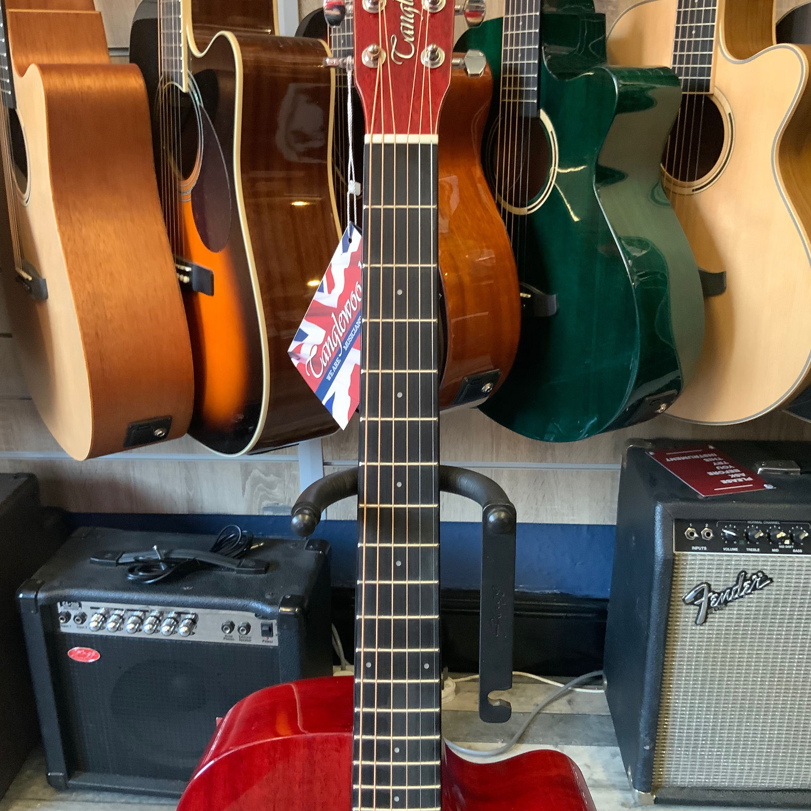 Tanglewood DBT-SFCE-TRG Acoustic Guitar in Gloss Red Electro-Acoustic