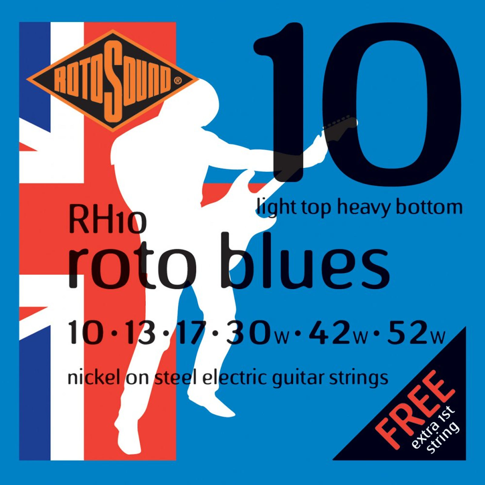 Rotosound RH10 Light Top Heavy Bottom Electric Guitar Strings (10-52)