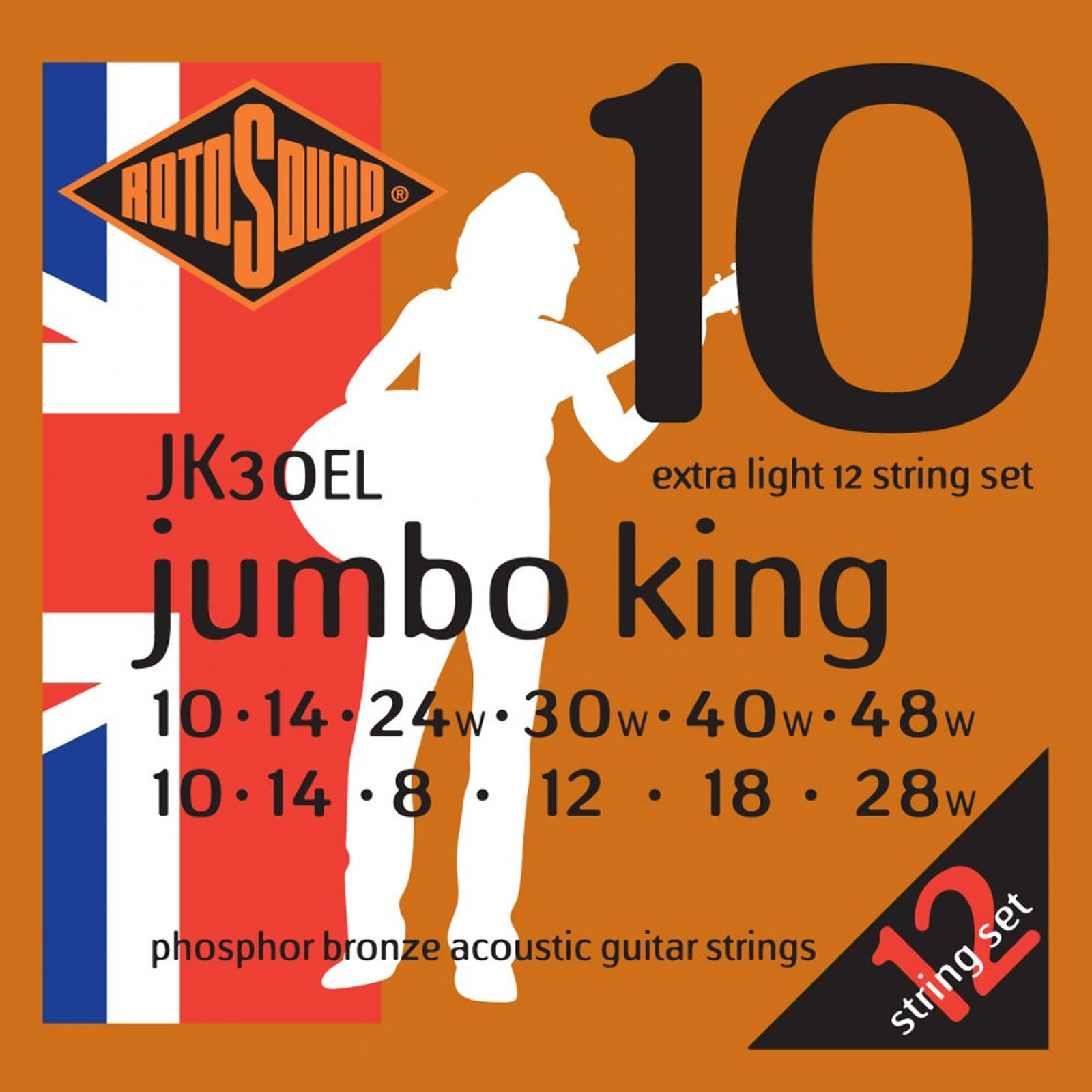 Rotosound JK30-EL Jumbo King Acoustic Strings (10-48)
