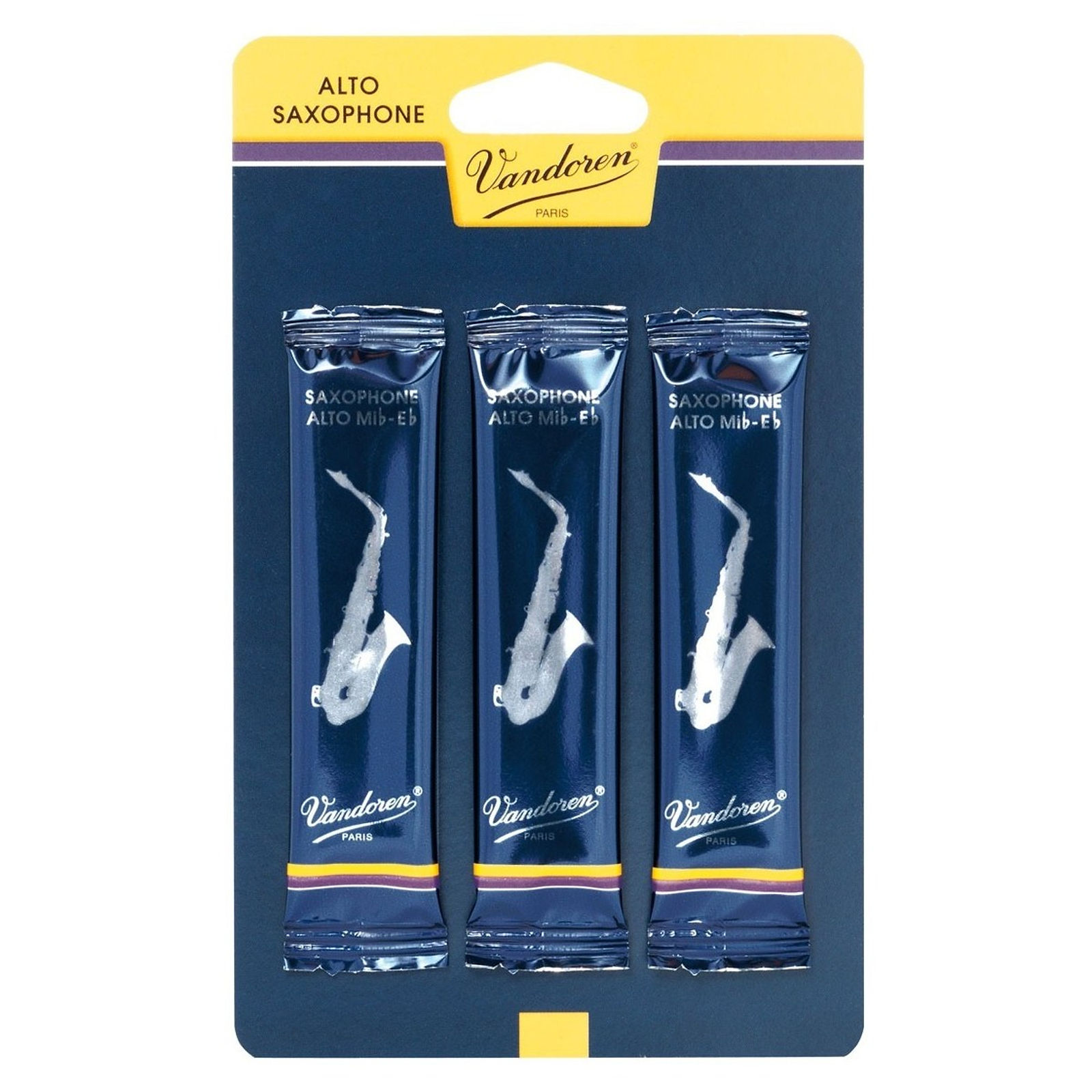 Vandoren Traditional Bb Alto Saxophone Reeds (3 Reeds)