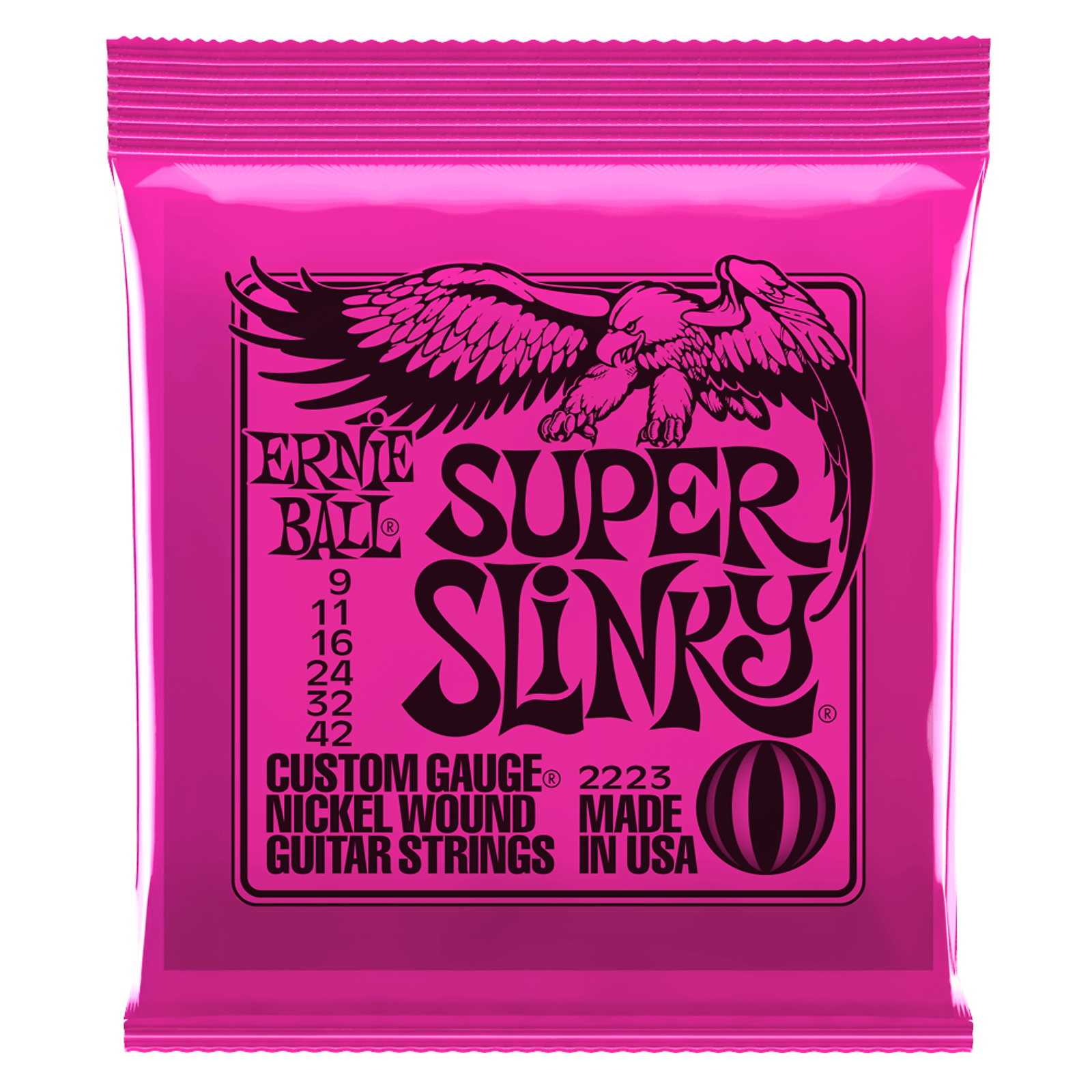 Ernie Ball Super Slinky Electric Guitar Strings (9-42)