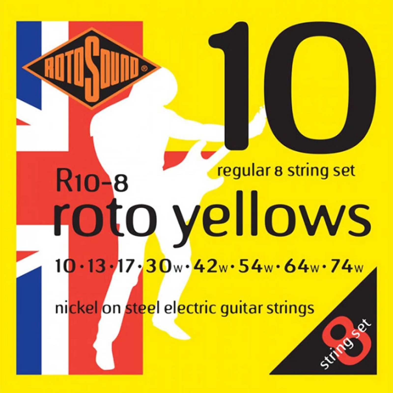 Rotosound R10-8 Regular 8-String Electric Guitar Strings (10-74)