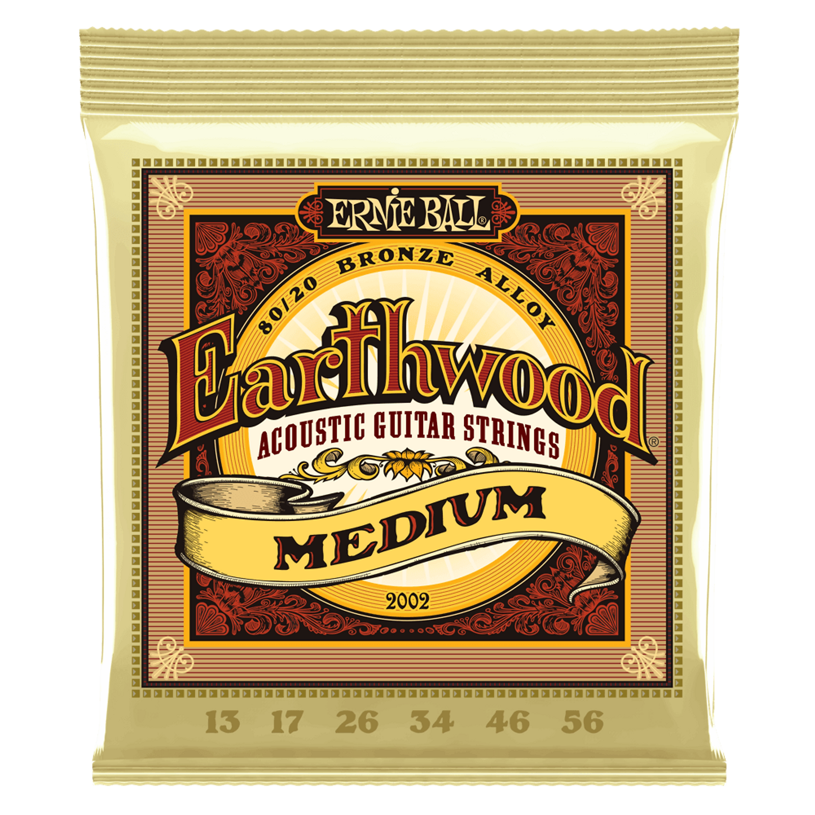 Thumbnail: Ernie Ball Earthwood Medium Acoustic Guitar Strings (13-56)