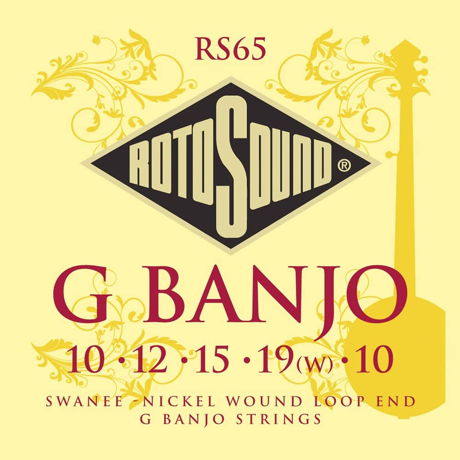 Rotosound RS65 G Banjo Strings (Loop End) 5-String Banjo Set